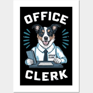 office clerk dog Posters and Art